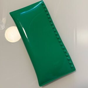 Green Rubber Studded Clutch